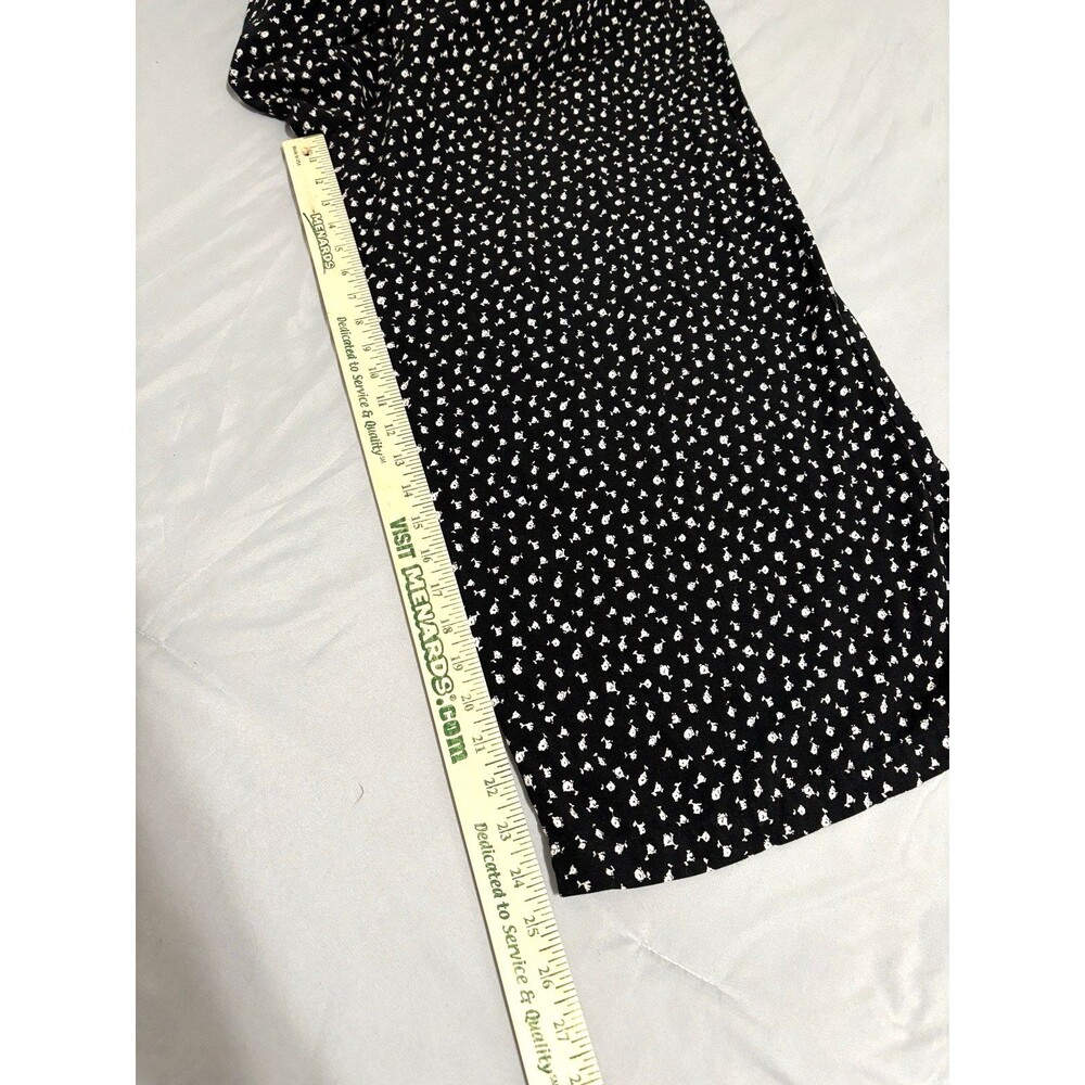Loft Beach Smocked Ruffle Strap Jumpsuit Sz Large Crop Length Black White - Picture 9 of 11